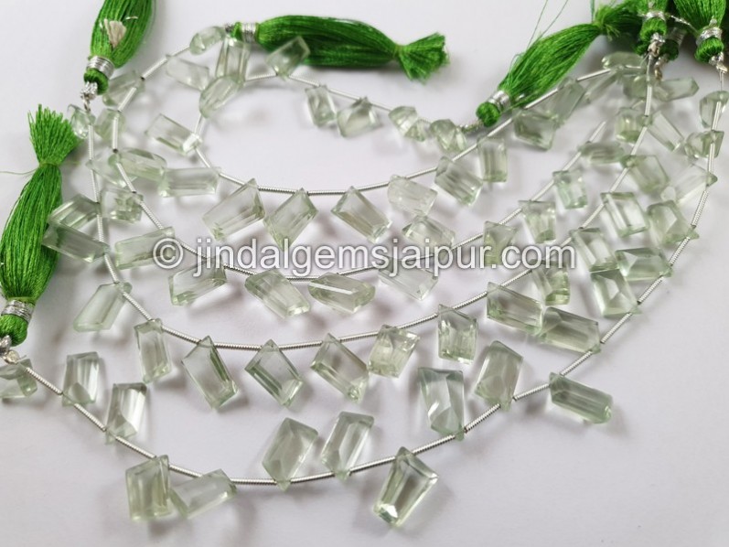 Green Amethyst Cut Fancy Shape Beads