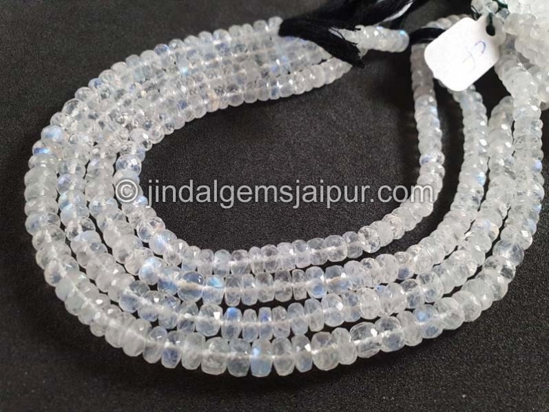 Rainbow Moonstone Far Faceted Roundelle Beads