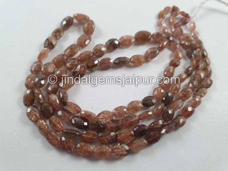 Andalusite Faceted Oval Beads