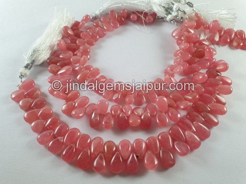 Rhodochrosite Smooth Pear Beads