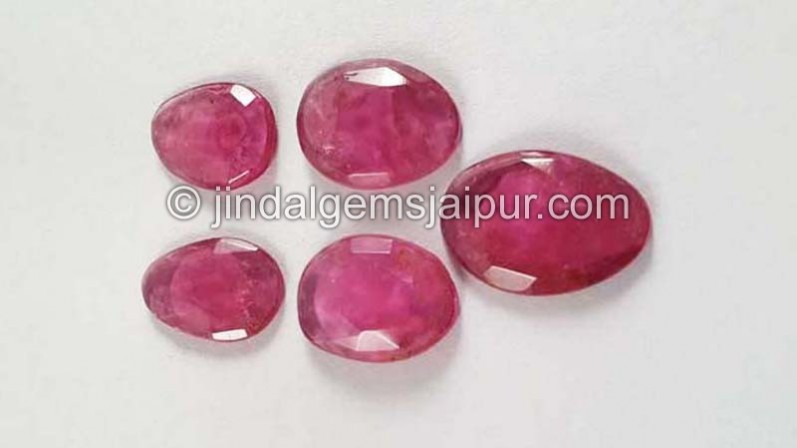 Rubelite Rose Cut Slices