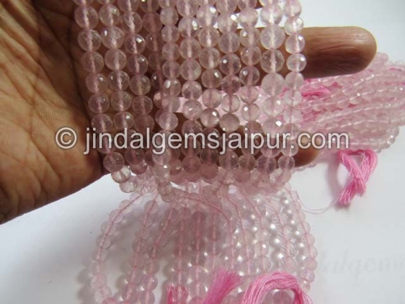 Rose Quartz Faceted Round Beads