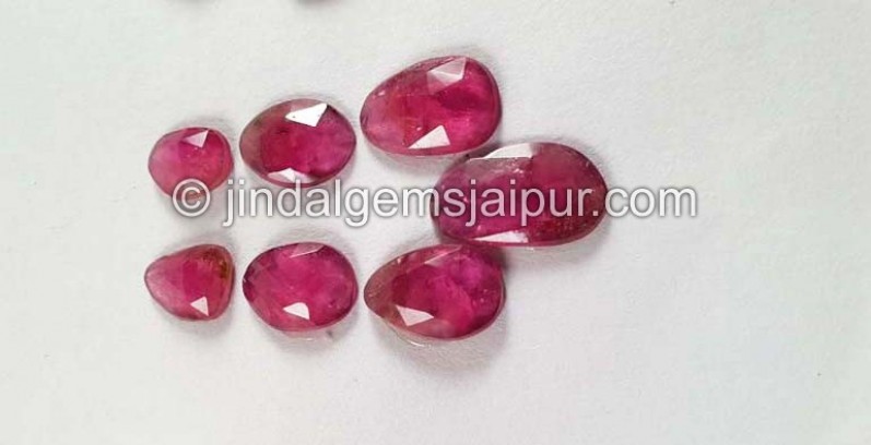 Rubelite Rose Cut Slices