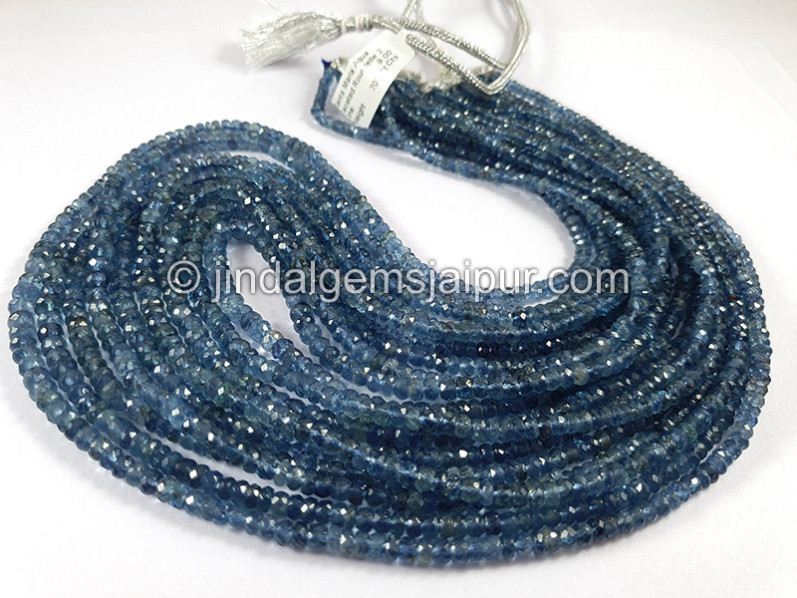 Santa Maria Aquamarine Faceted Roundelle Shape Beads