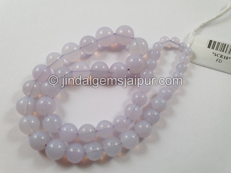 Scorolite Or Lavender Quartz Far Smooth Round Beads