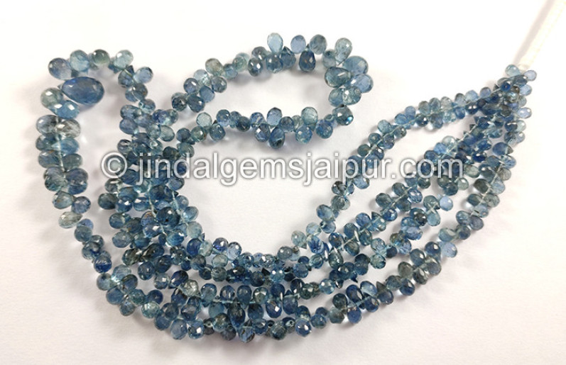 Santa Maria Aquamarine Faceted Drops Shape Beads