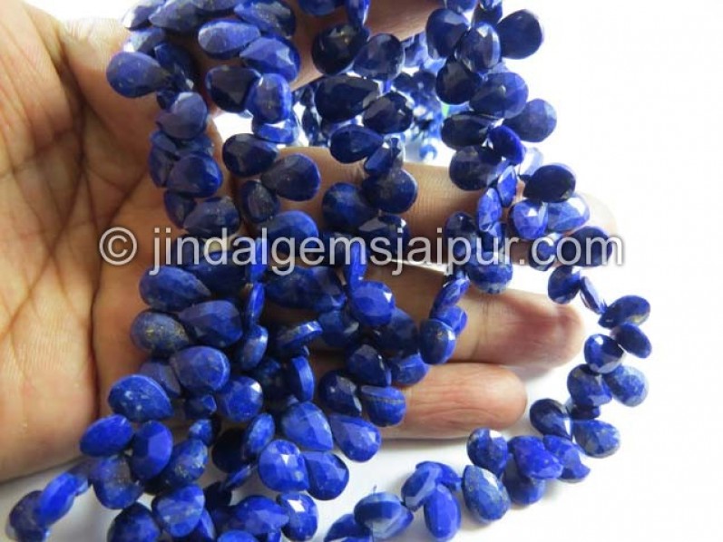 Lapis Faceted Pear Shape Beads