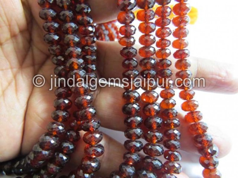 Spessartite Far Faceted Roundelle Beads