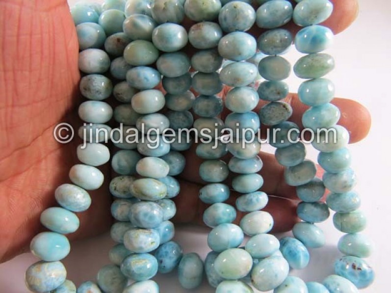 Larimar Far Smooth Roundelle Shape Beads