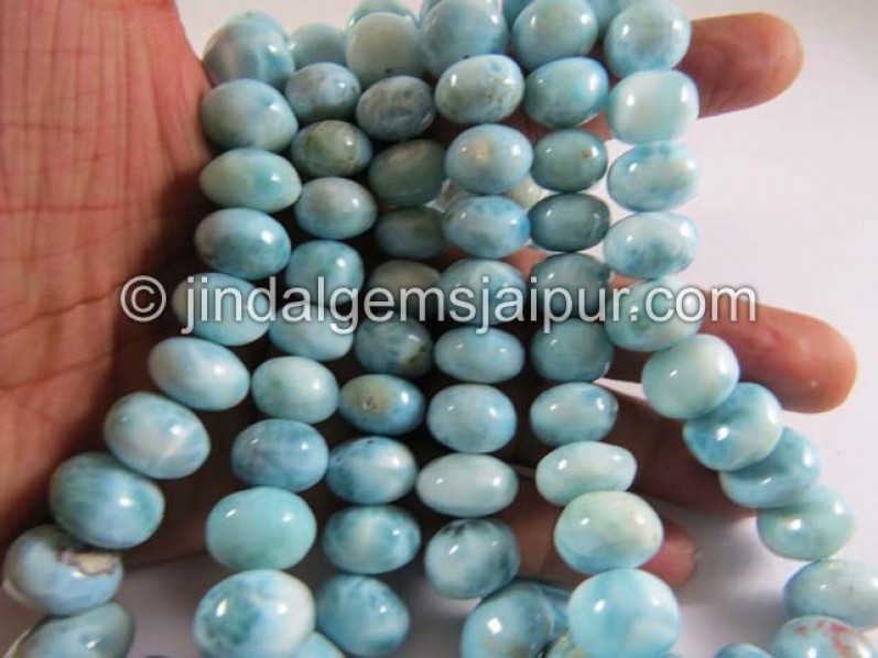 Larimar Far Smooth Roundelle Shape Beads