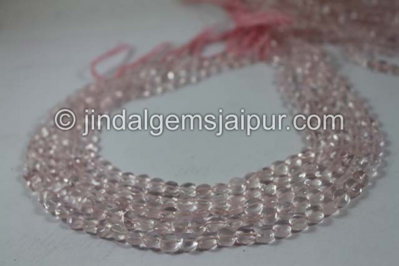 Rose Quartz Smooth Coin Shape Beads