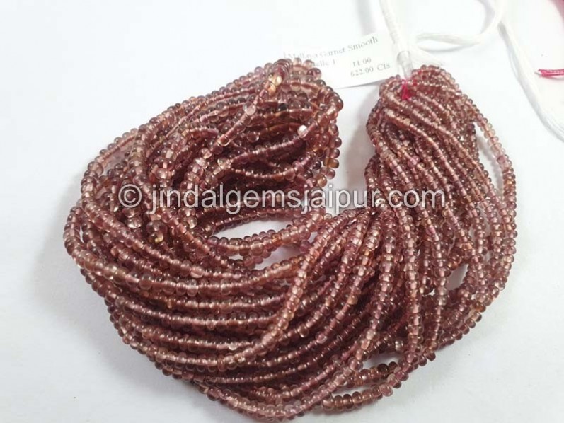 Malaya Garnet Smooth Roundelle Beads