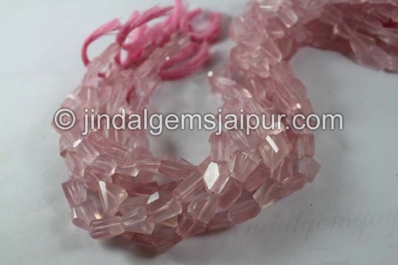 Rose Quartz Faceted Nugget Shape Beads