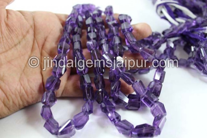 Amethyst Faceted Nugget Shape Beads