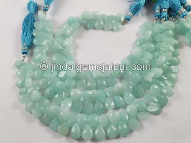 Amazonite Faceted Pear Beads
