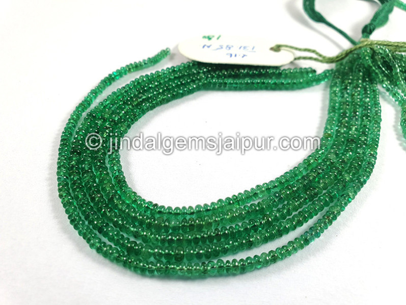 Emerald Smooth Roundelle Shape Beads