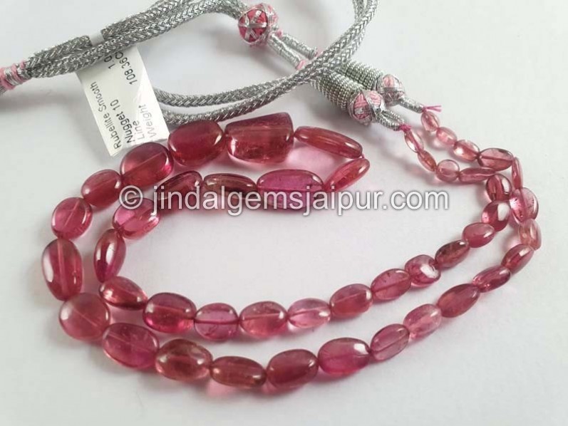 Rubellite Tourmaline Smooth Nuggets Beads