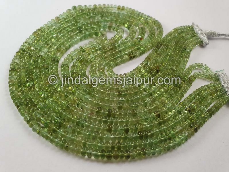 Green Lagoon Tourmaline Smooth Roundelle Beads