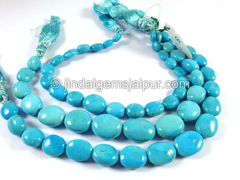 Turquoise Smooth Oval Shape Beads