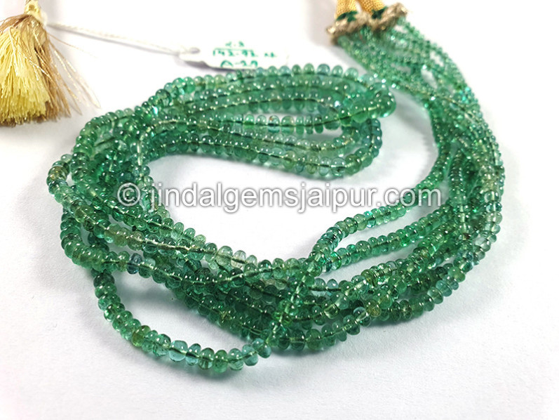 Emerald Smooth Roundelle Shape Beads