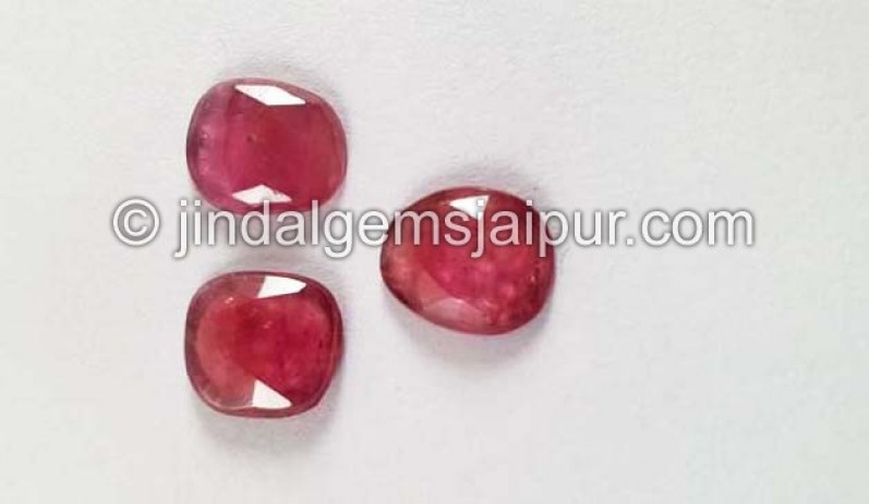 Rubelite Rose Cut Slices