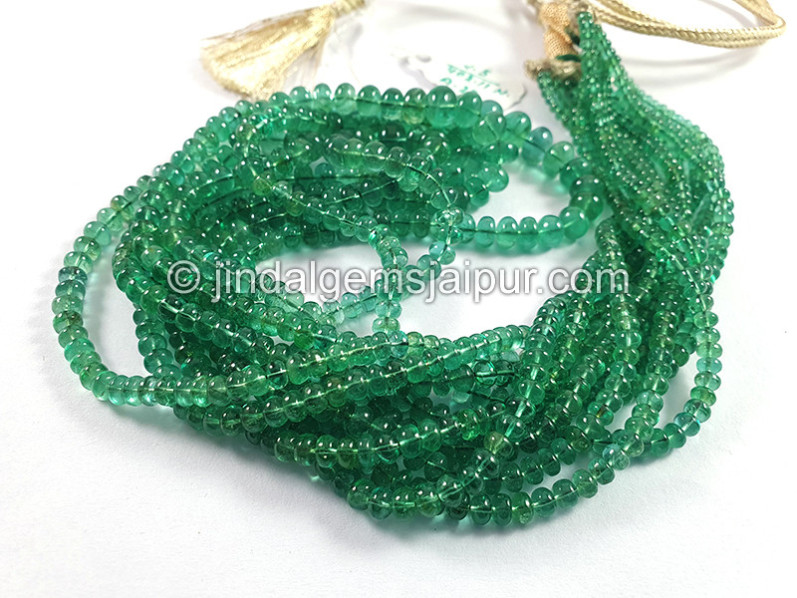 Emerald Smooth Roundelle Shape Beads