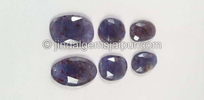 Iolite Sunstone Rose Cut Slices