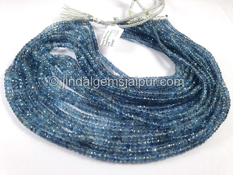 Santa Maria Aquamarine Faceted Roundelle Shape Beads