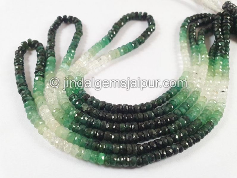 Emerald Shaded Faceted Big Beads