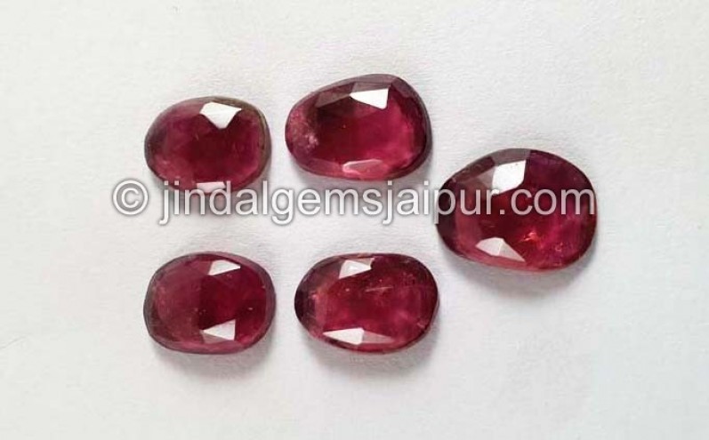 Rubelite Rose Cut Slices