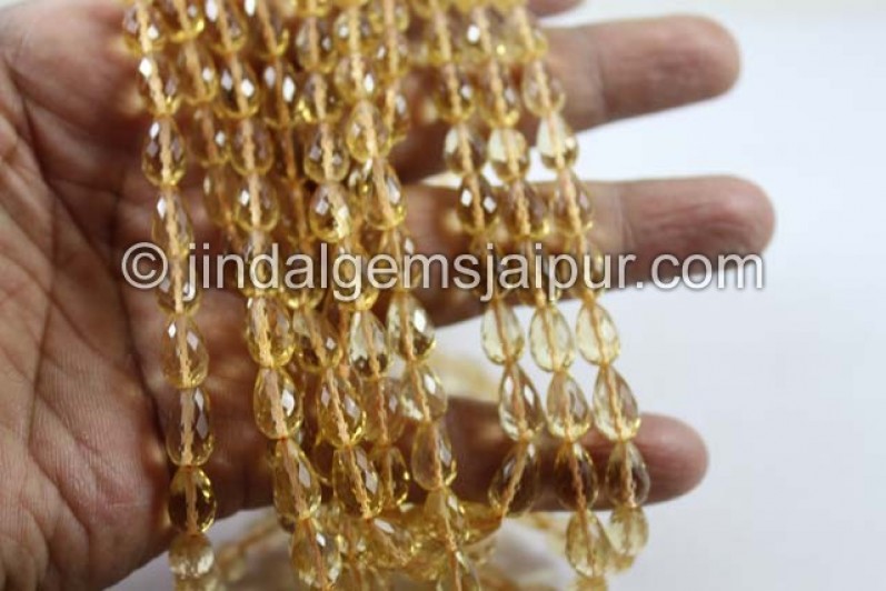 Citrine Faceted Drops Beads