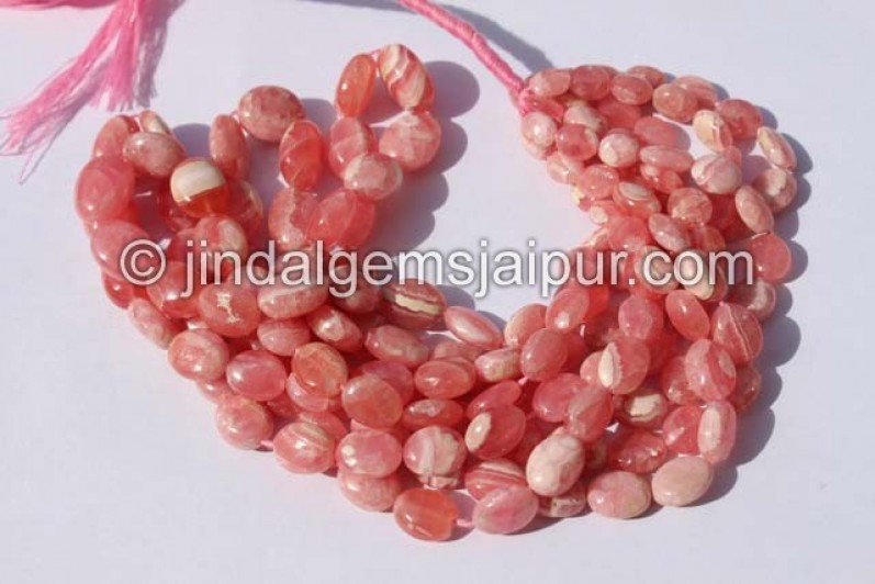 Rhodochrosite Smooth Oval Beads