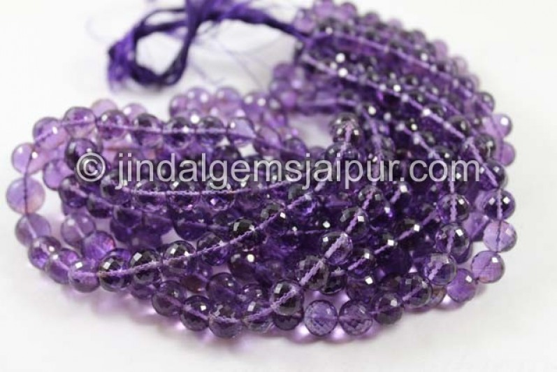 Amethyst Far Faceted Round Beads
