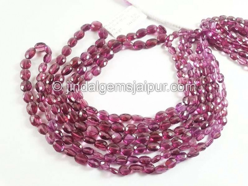 Rhodolite Purple Garnet Faceted Oval  Beads