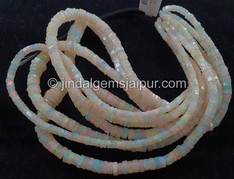 Orange Ethiopian Opal Fancy Smooth Bolt Beads