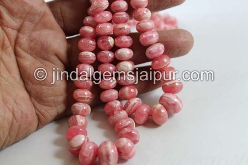 Rhodochrosite Smooth Roundelle Beads