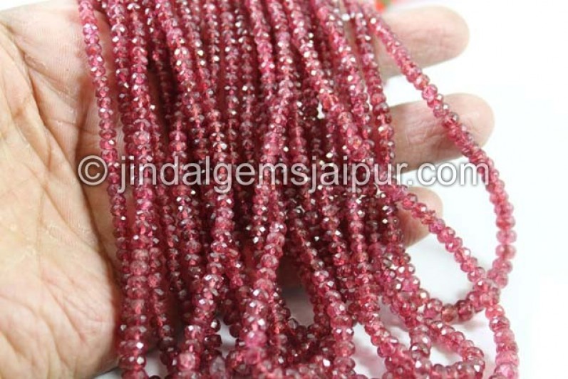 Red Spinel Faceted Roundelle Beads