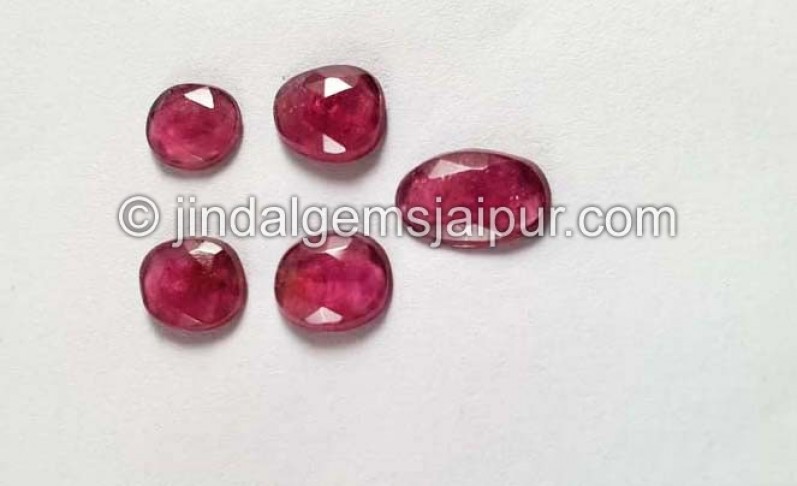 Rubelite Rose Cut Slices