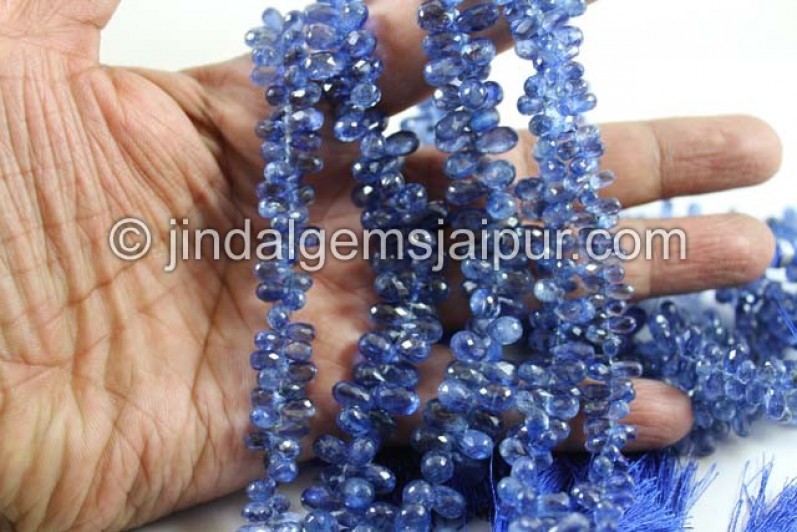 Kyanite Faceted Drops Beads