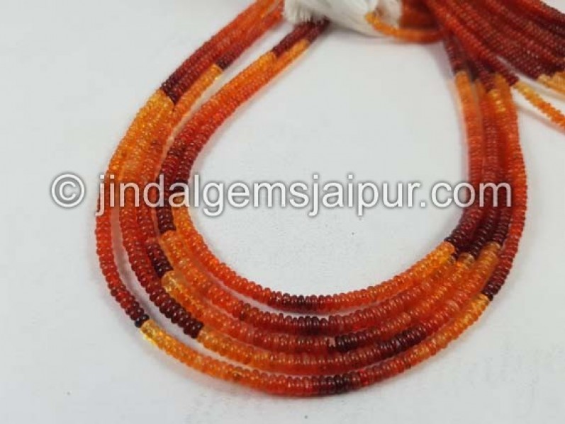 Fire Opal Smooth Roundelle Beads