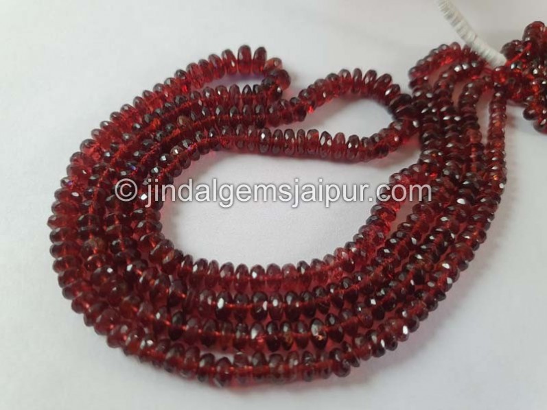 Garnet Faceted Roundelle Beads