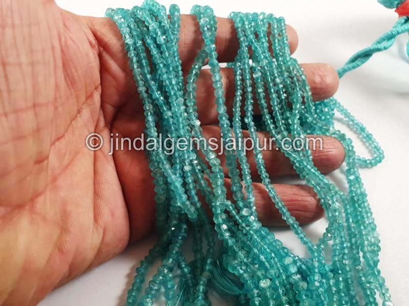 Sky Blue Apatite Faceted Roundelle Beads