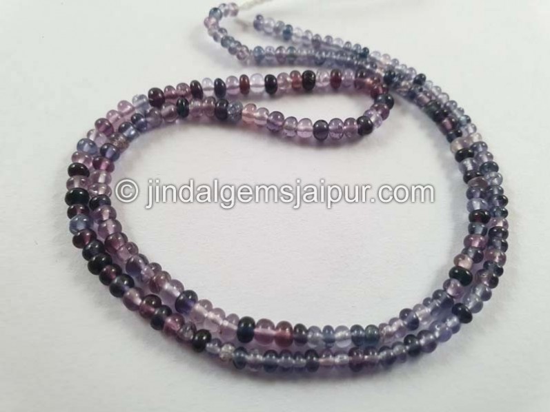 Multi Blue Spinel Smooth Roundelle Beads