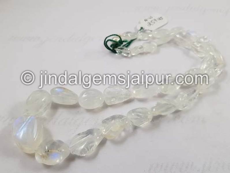 White Rainbow Smooth Irregular Nugget Shape Beads