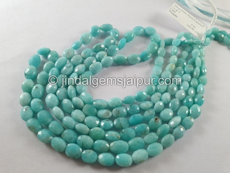 Amazonite Peru Faceted Oval Beads