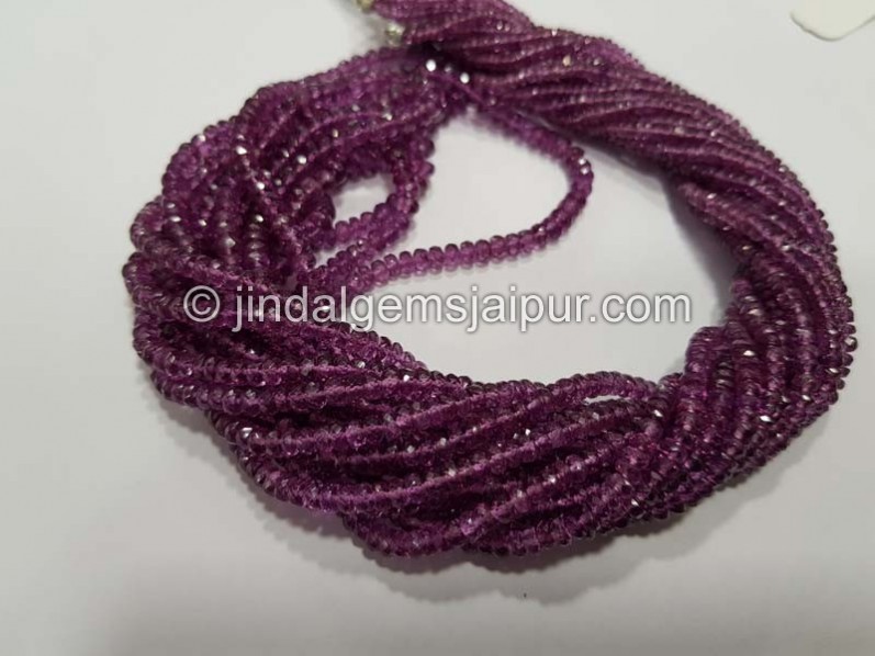 Purple Rhodolite Garnet Faceted Roundelle Beads
