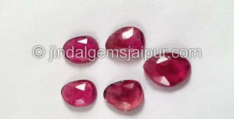 Rubelite Rose Cut Slices