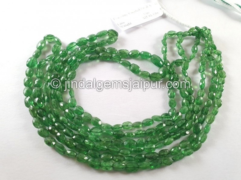 Tsavorite Faceted Oval Beads