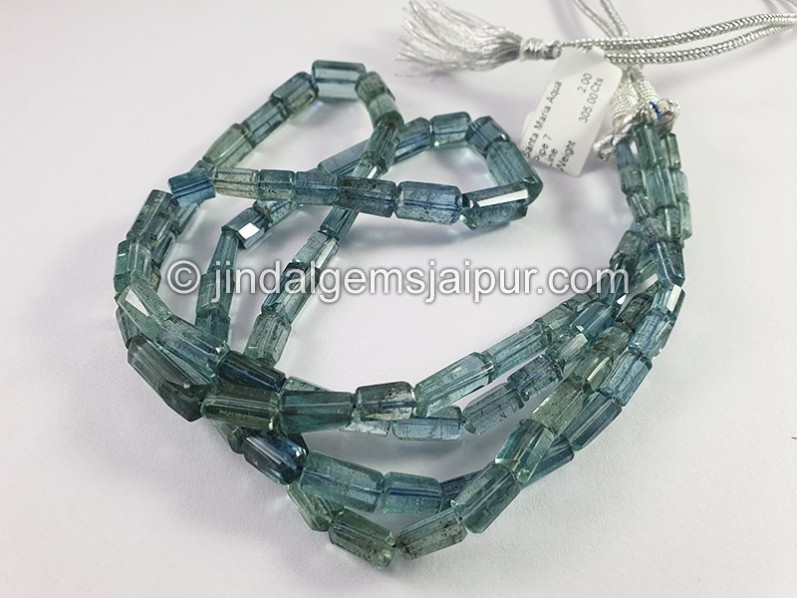 Santa Maria Aquamarine Pipe Shape Beads