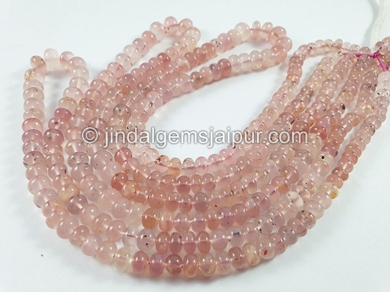 Rose Quartz Smooth Roundelle Shape Big Beads